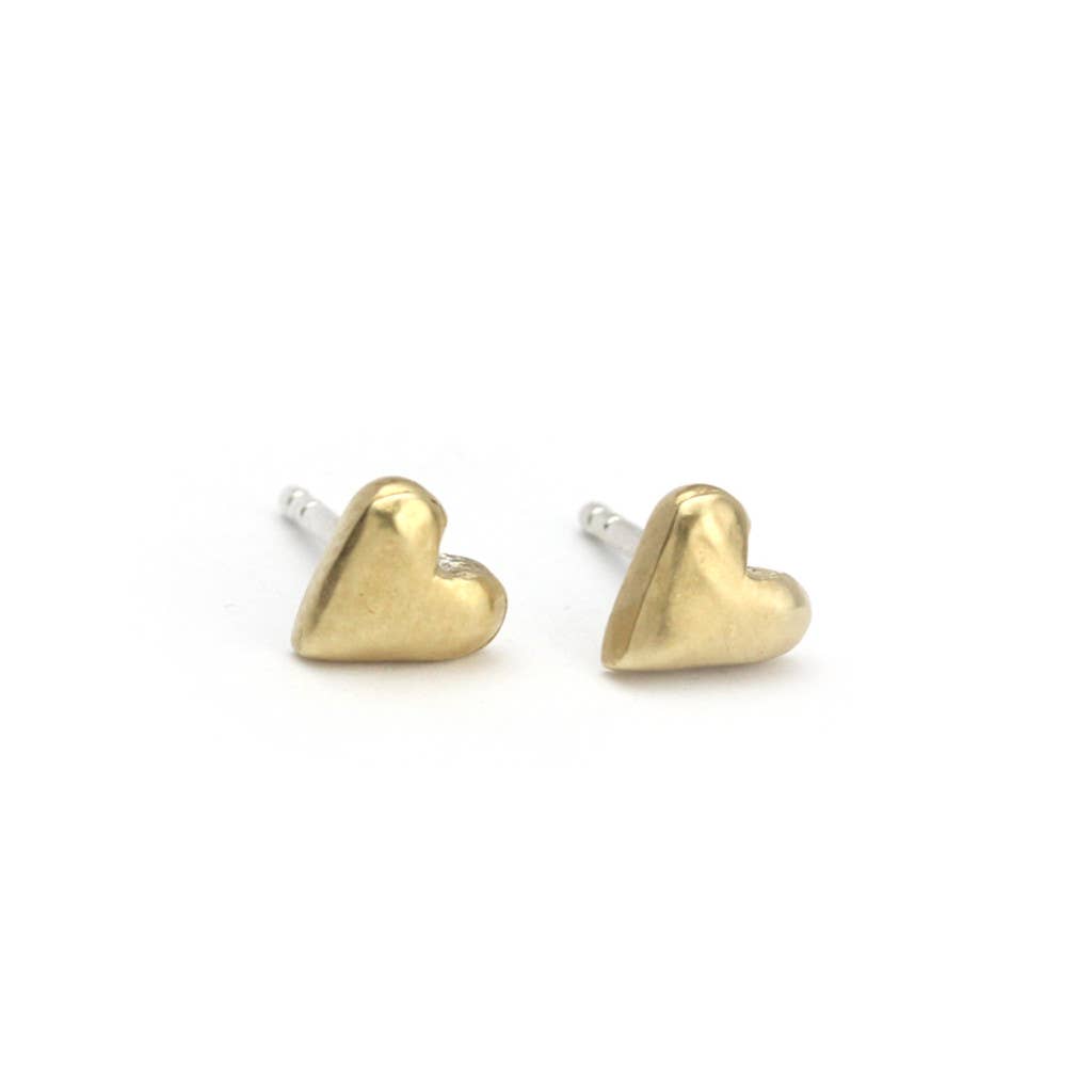 Heart studs: Bronze - Freshie & Zero Studio Shop