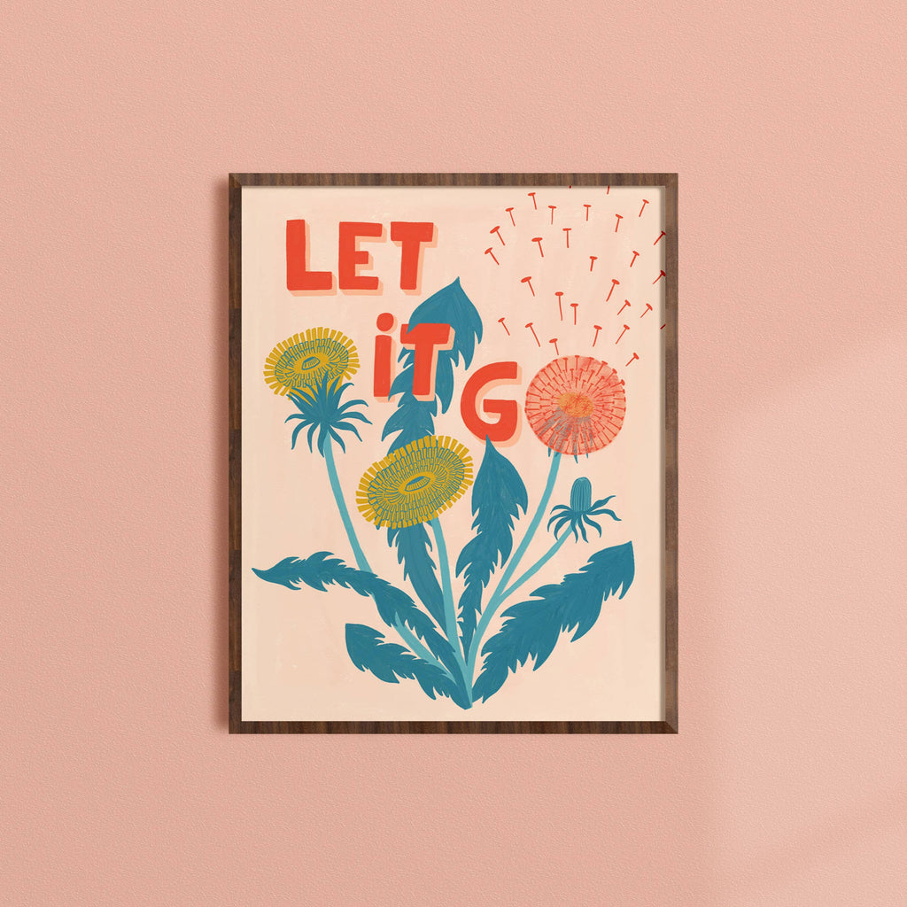 Let it Go Dandelion Art Print - Freshie & Zero Studio Shop
