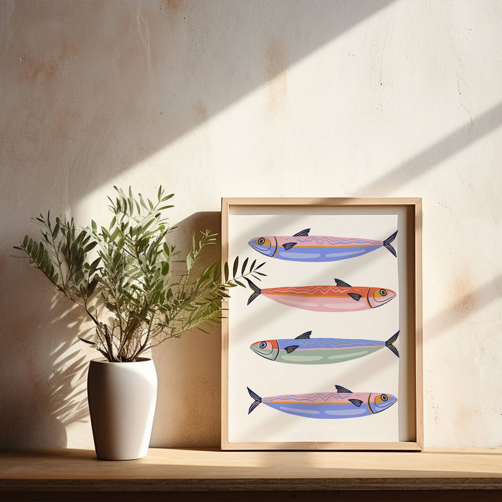 "Sardines" - 8" x 10" Art Print - Freshie & Zero Studio Shop