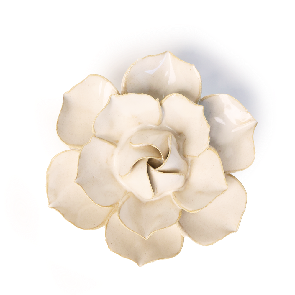English Garden Ceramic Flower: Ivory Daffodil 4" - Freshie & Zero Studio Shop