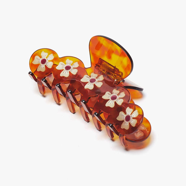 Tortoise Flower XL Hair Claw Clip - Freshie & Zero Studio Shop