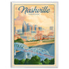 Nashville River Bridge Cityscape Magnet - Freshie & Zero Studio Shop