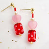 Valentina Polka Dot Heart Earrings - Freshie & Zero Studio Shop