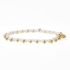 Kami White and Gold Crystal Stretch Bracelet - Freshie & Zero Studio Shop