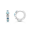 You're a Gem Blue Crystals Huggie Hoop Earrings - Freshie & Zero Studio Shop