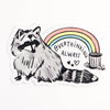 Overthinking Raccoon Vinyl Sticker - Freshie & Zero Studio Shop