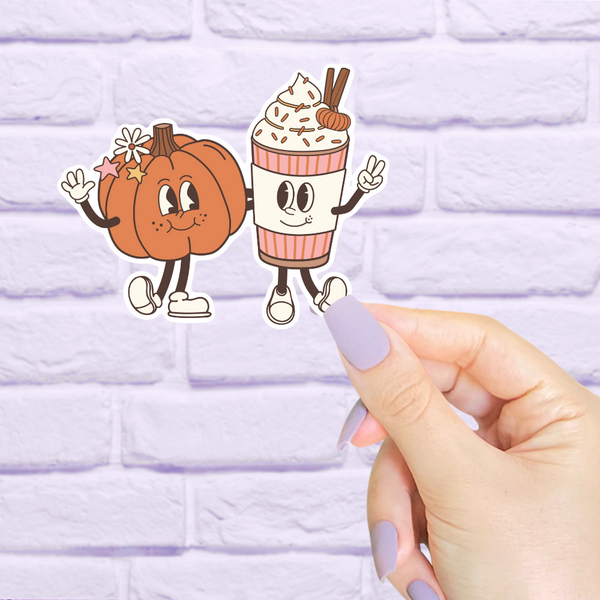 Retro Pumpkin Spice Vinyl Sticker - Freshie & Zero Studio Shop