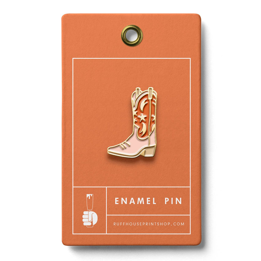 Cowboy Boot Enamel Pin - Freshie & Zero Studio Shop