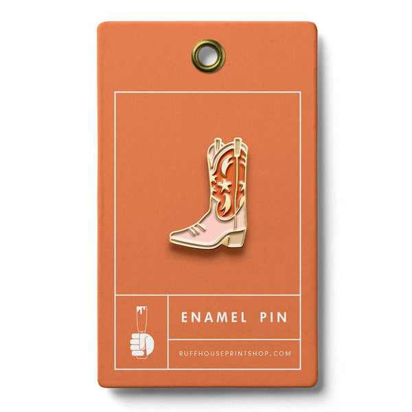 Cowboy Boot Enamel Pin - Freshie & Zero Studio Shop