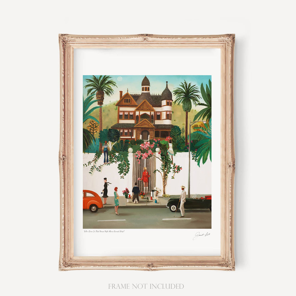 Who Lives In That House High Above The Sunset Strip? 11"x13" - Freshie & Zero Studio Shop