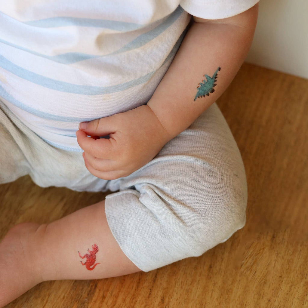 Dinosaurs Temporary Tattoos: Yellow - Freshie & Zero Studio Shop