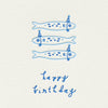 Sardine Letterpress Birthday Card - Freshie & Zero Studio Shop