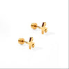 Estelle Gold Sparkle Emoji Flatback Waterproof Stud Earrings - Freshie & Zero Studio Shop