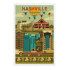 Nashville Geometric City Postcard - Freshie & Zero Studio Shop