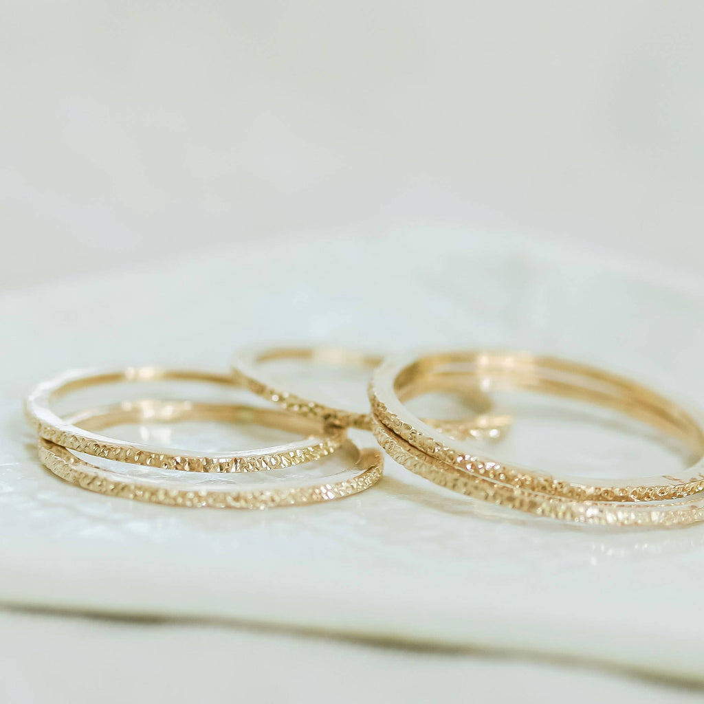 Gold Diamond Dusted Petite Ring by Christina Kober - Freshie & Zero Studio Shop