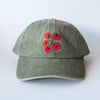 Washed Green Tomato Vine Embroidered Baseball Cap - Freshie & Zero Studio Shop