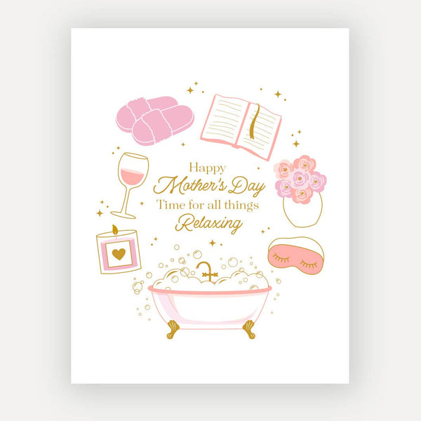 Relaxing Mother’s Day Greeting Card - Freshie & Zero Studio Shop