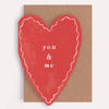 You & Me Heart Greeting Card - Freshie & Zero Studio Shop