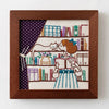 Book Shelf Life with Cats Embroidery Kit - Freshie & Zero Studio Shop