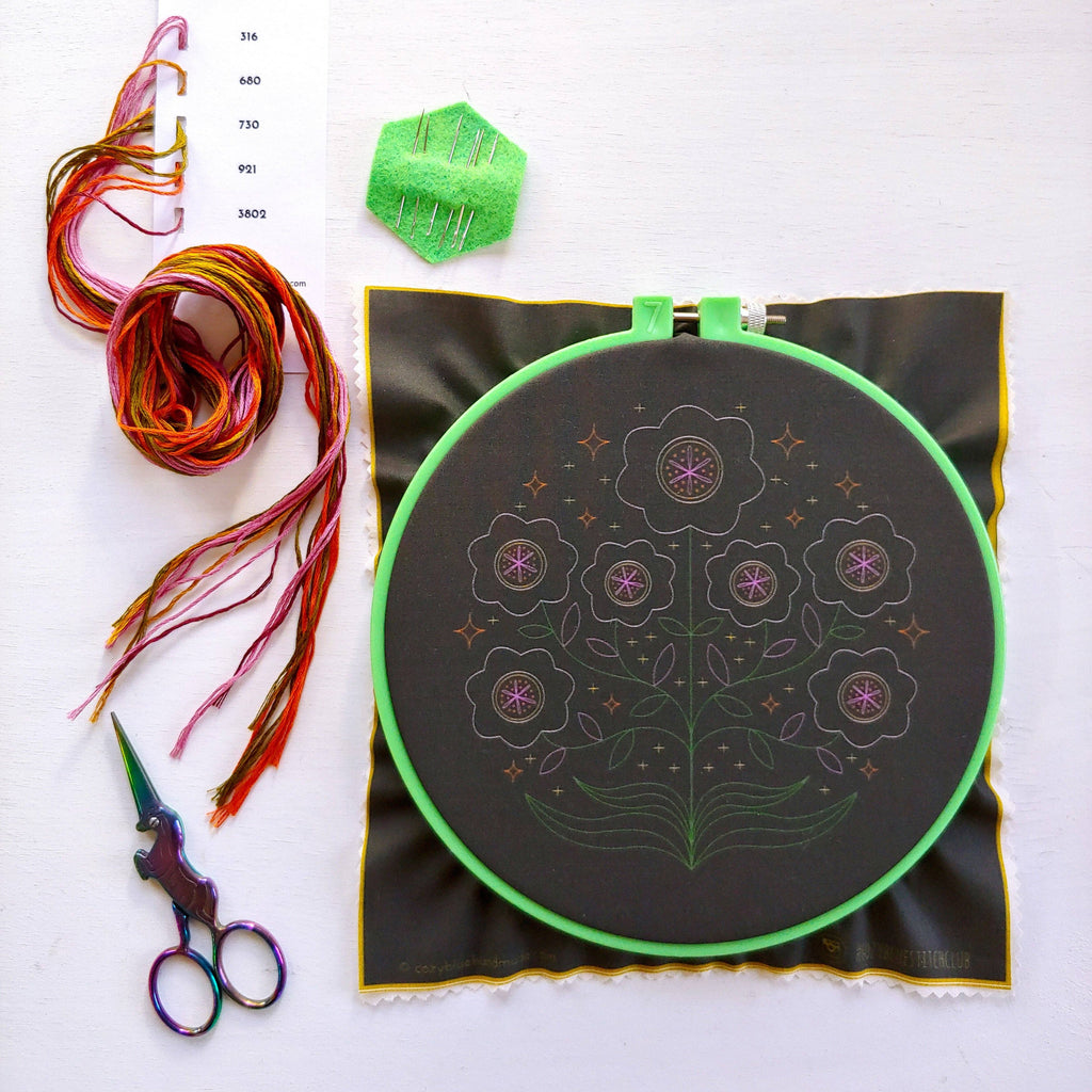 Enchanted Floral Embroidery Kit by Cozyblue - Freshie & Zero Studio Shop