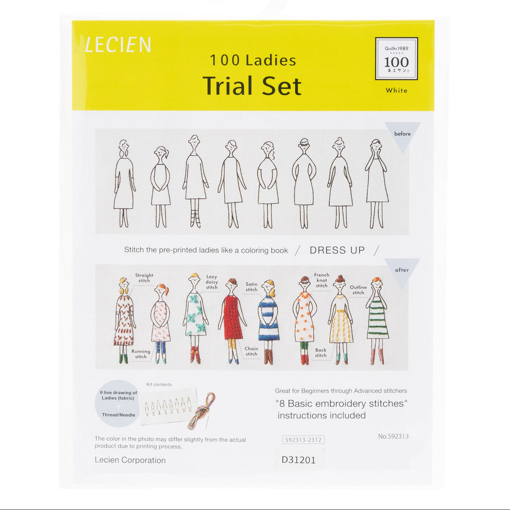100 Ladies Embroidery Trial Kit - Freshie & Zero Studio Shop