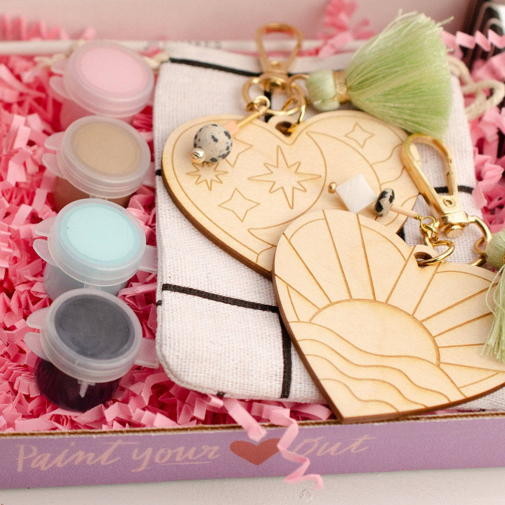 DIY Heart Keychain Painting Kit - Freshie & Zero Studio Shop