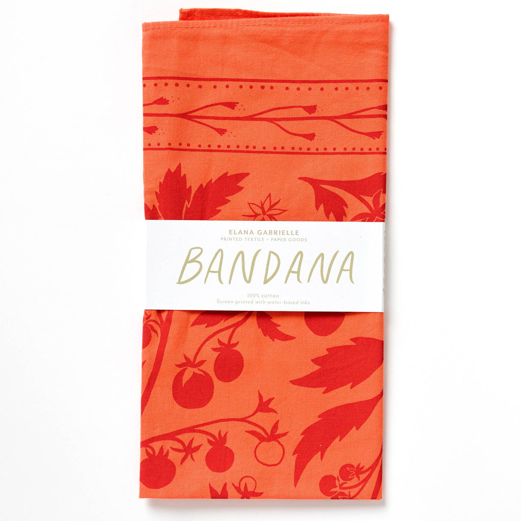 Tomato Bandana - Bestselling Cotton Tomato Illustration - Freshie & Zero Studio Shop