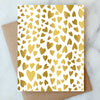 Gold Hearts Greeting Card - Freshie & Zero Studio Shop