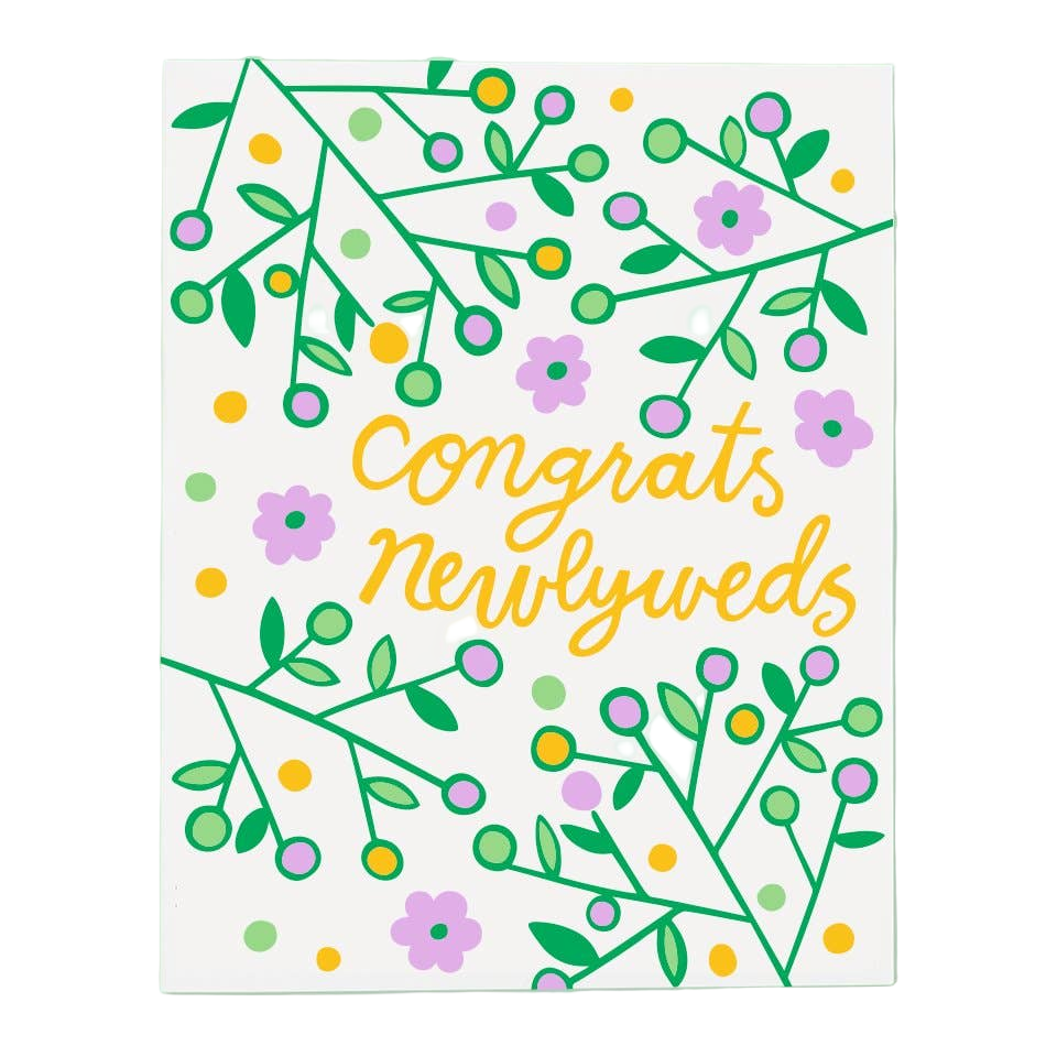 Newlyweds Floral Card | The Good Twin - Freshie & Zero Studio Shop