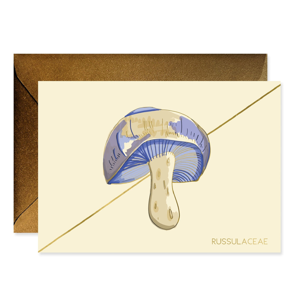 Periwinkle Mushroom Boxed Greeting Cards - Set of 6 - Freshie & Zero Studio Shop