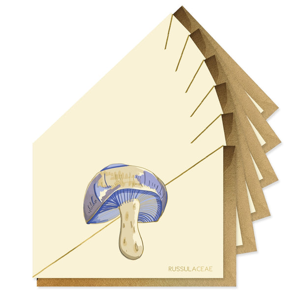 Periwinkle Mushroom Boxed Greeting Cards - Set of 6 - Freshie & Zero Studio Shop