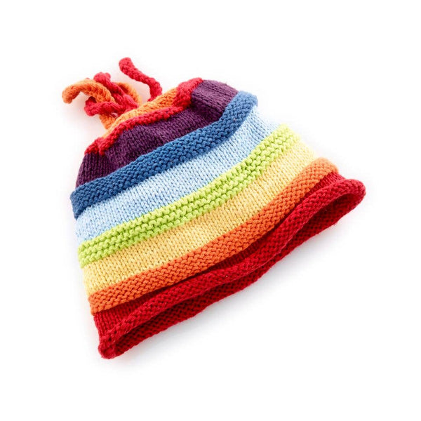 Handmade Rainbow Stripe Baby Beanie Hats - Freshie & Zero Studio Shop