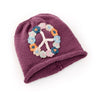 Handmade Knit Purple Peace Baby Beanie: 6-12 Months - Freshie & Zero Studio Shop