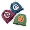 Handmade Knit Purple Peace Baby Beanie: 6-12 Months - Freshie & Zero Studio Shop