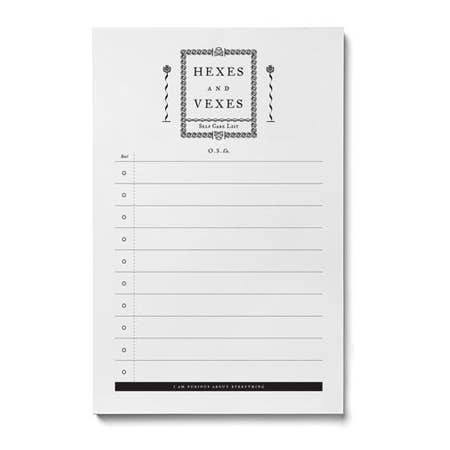 Hexes and Vexes Notepad - Freshie & Zero Studio Shop