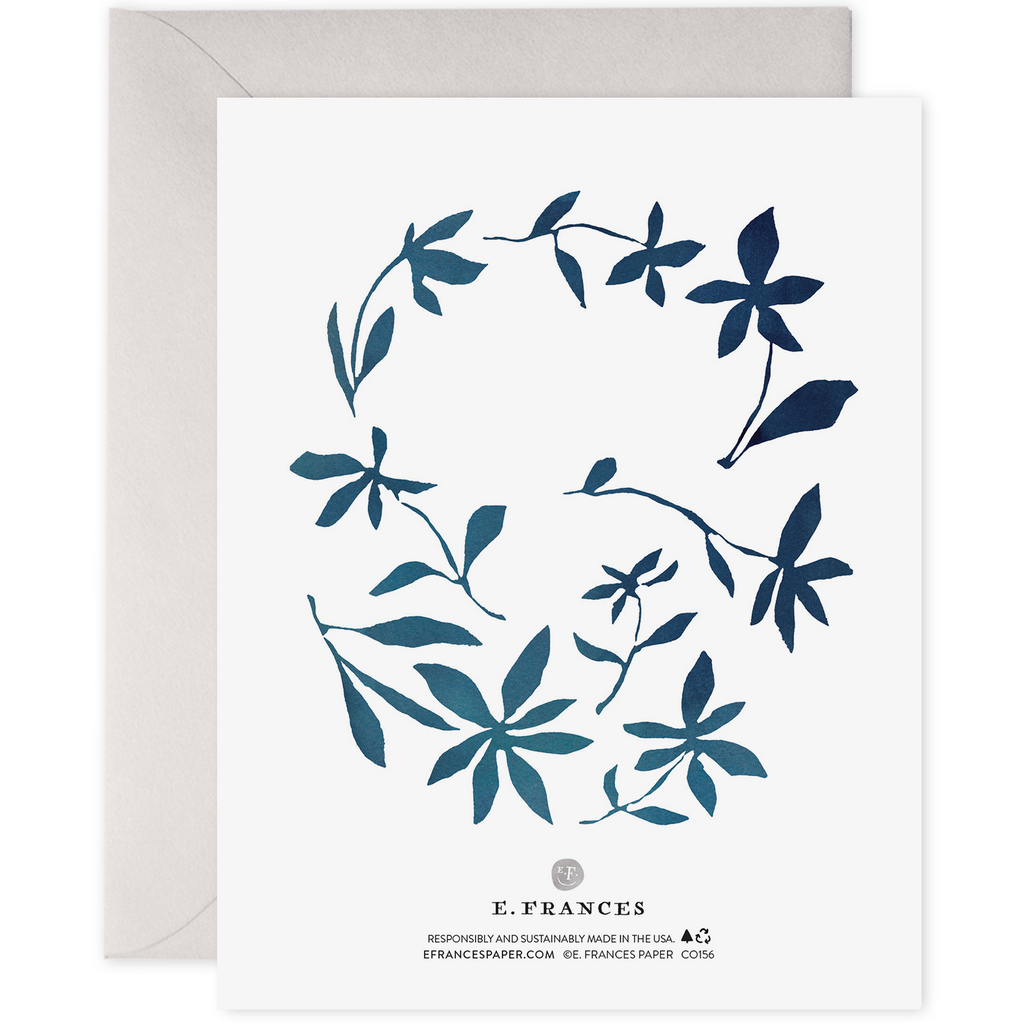 Indigo Thinking of You Sympathy Card by E. Frances - Freshie & Zero Studio Shop