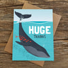 Huge Thanks Whale Greeting Card - Freshie & Zero Studio Shop