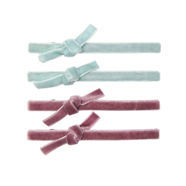 Velvet Ribbon Alligator Hair Clips - Freshie & Zero Studio Shop