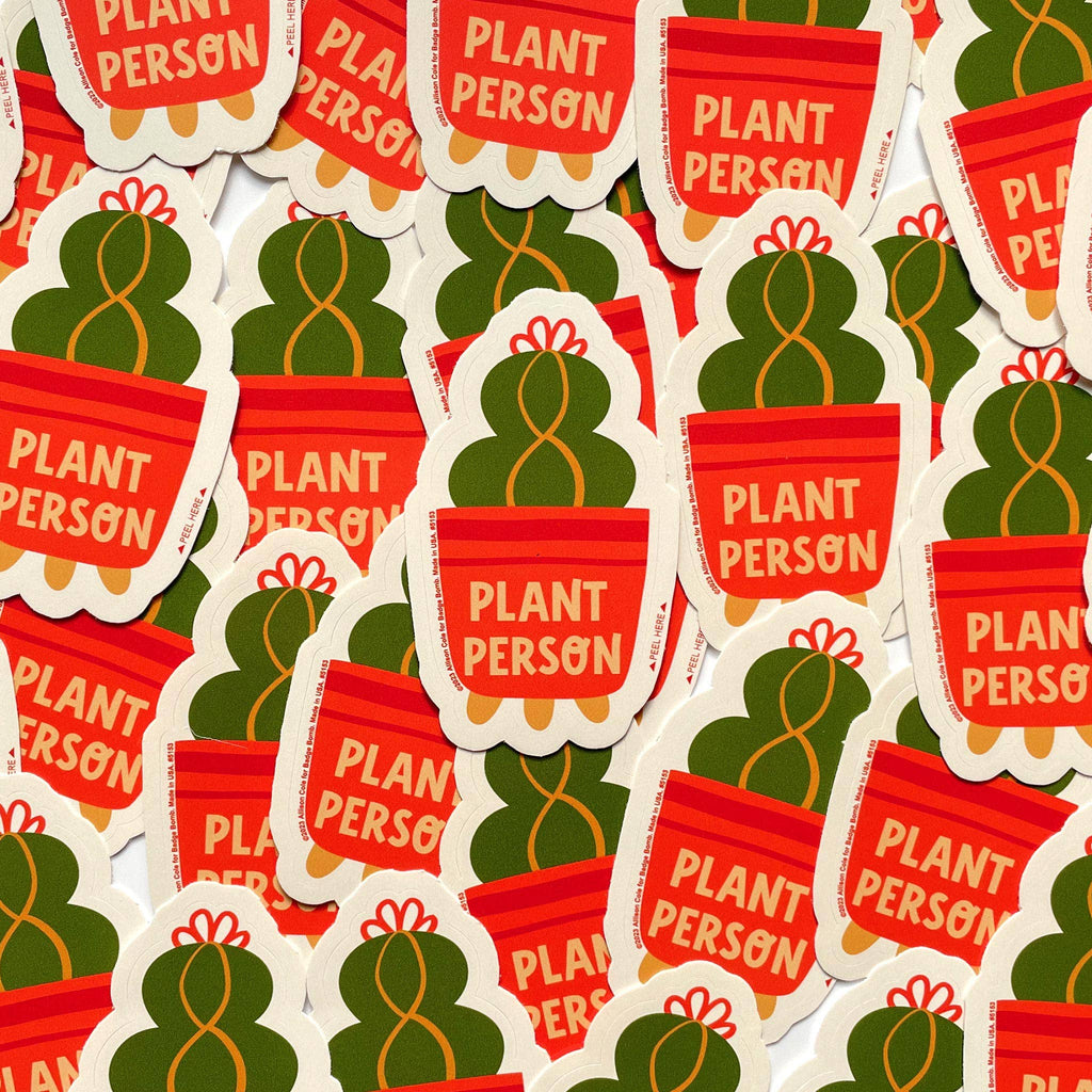 Plant Person Cactus Sticker - Freshie & Zero Studio Shop