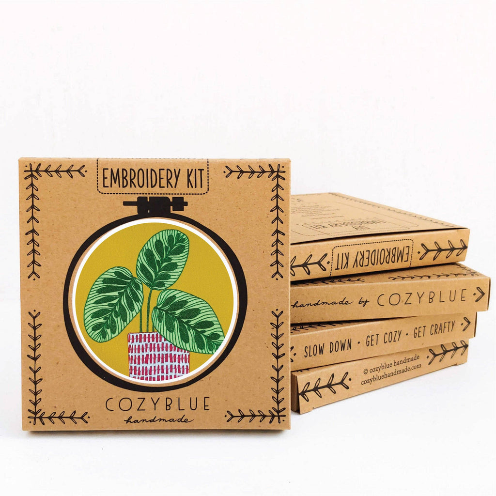 Peacock Plant Embroidery kit - Freshie & Zero Studio Shop