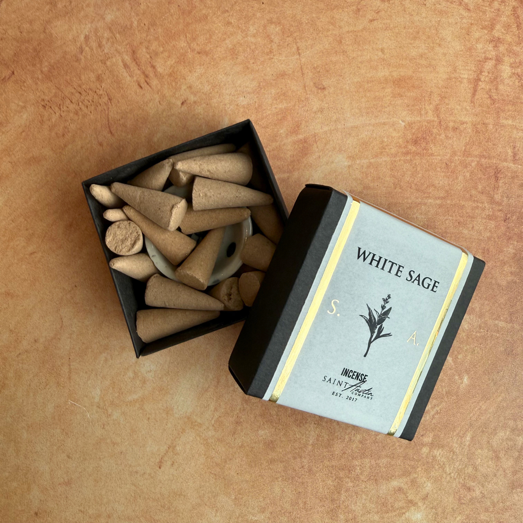 White Sage Incense Cones by Saint Austin Company - Freshie & Zero Studio Shop