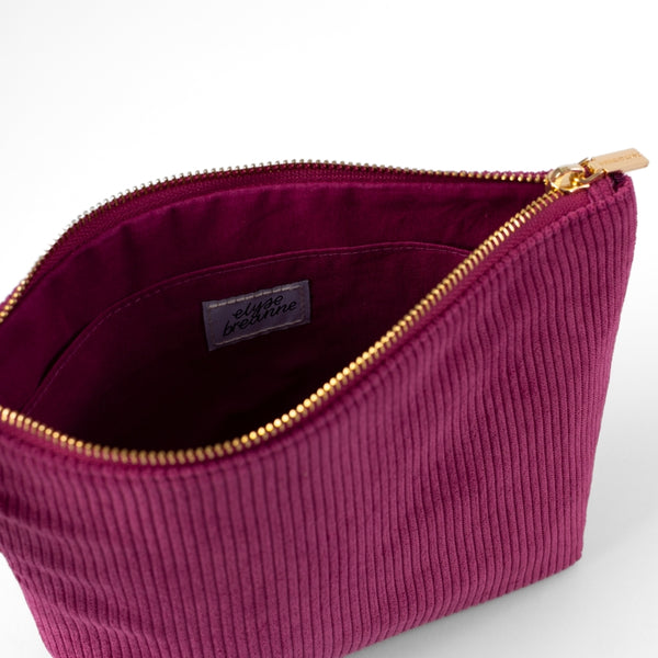 Corduroy Carry-All Pouch - Raspberry - Freshie & Zero Studio Shop