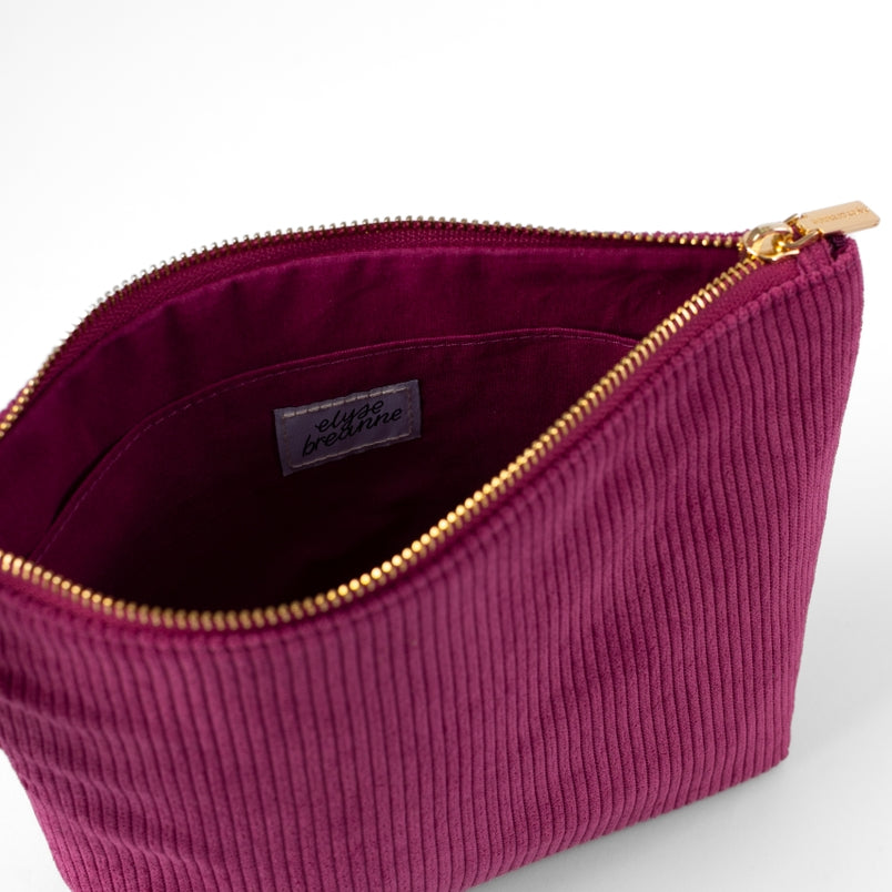 Corduroy Carry-All Pouch - Raspberry - Freshie & Zero Studio Shop