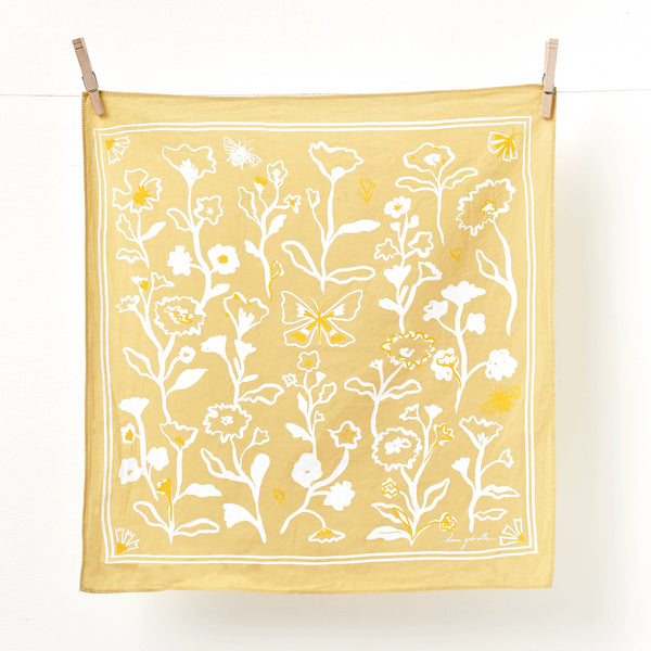 Blossoms Bandana - Screenprinted Cotton Nature-Inspired Gift - Freshie & Zero Studio Shop