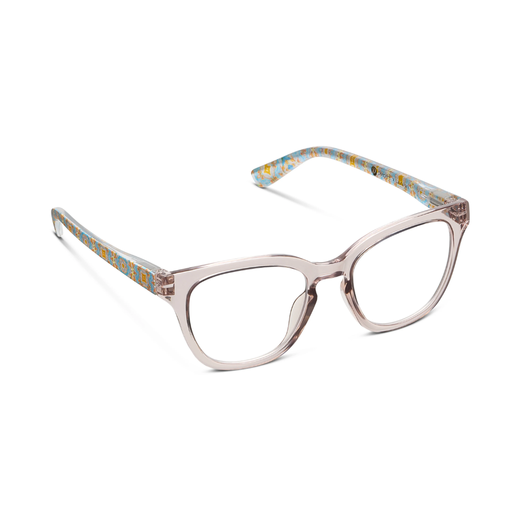 Peepers x Laura Park Reading Glasses: Nola - Gray/Chelsea Orange - Freshie & Zero Studio Shop