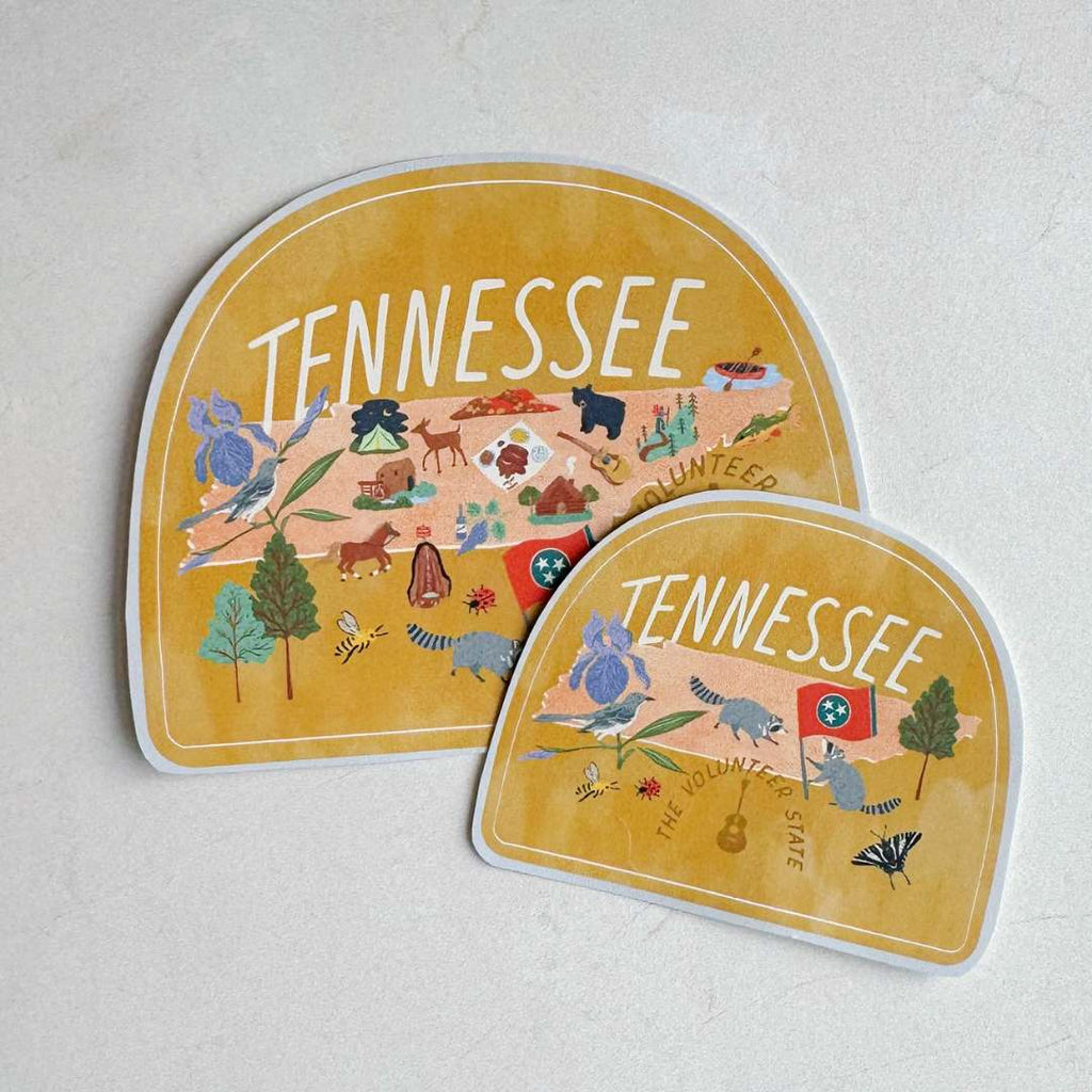 Tennessee Illustration Vinyl Sticker - Freshie & Zero Studio Shop