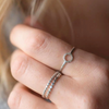Diamond Dusted Karma Silver Ring - Freshie & Zero Studio Shop