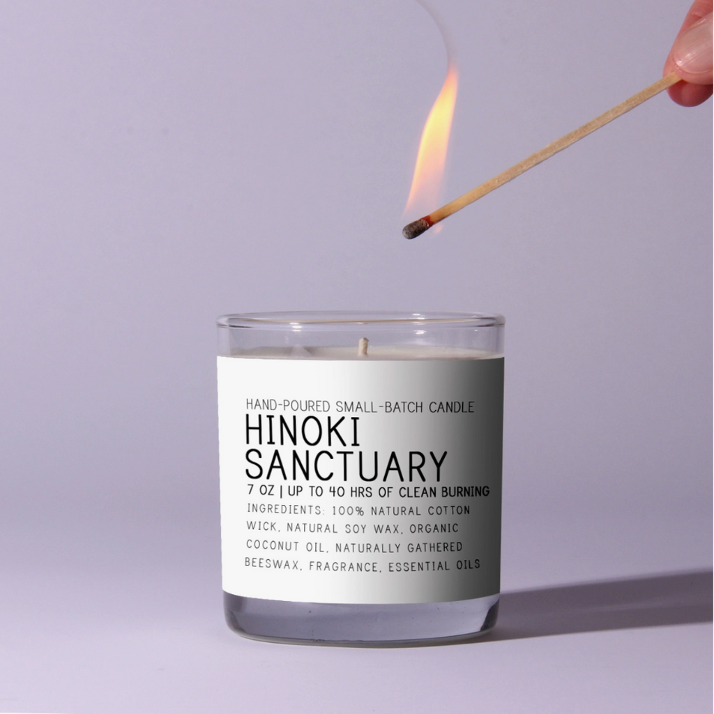Hinoki Sanctuary 7oz Just Bee Candle - Freshie & Zero Studio Shop