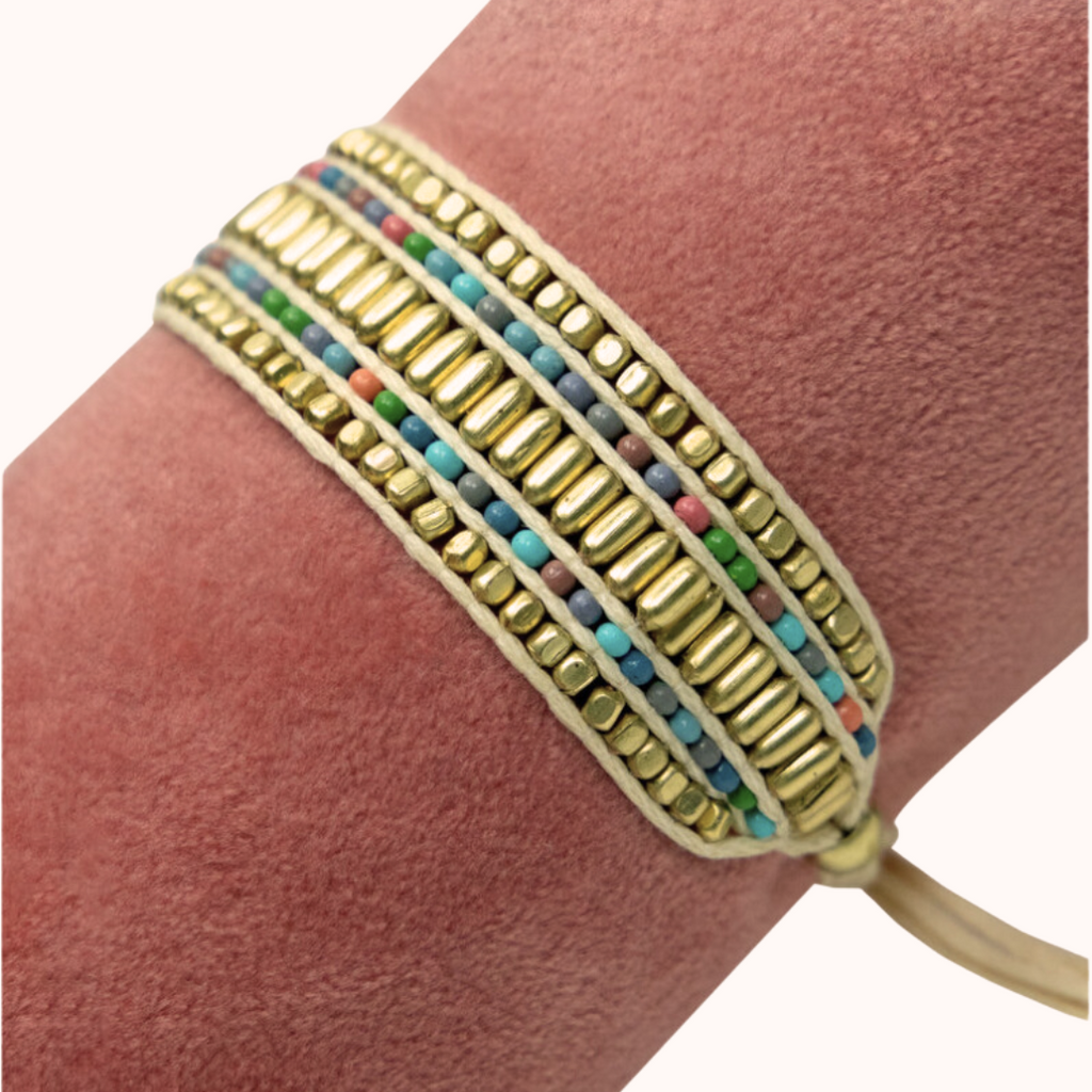 Powder Wide Beaded Bracelet - Freshie & Zero Studio Shop