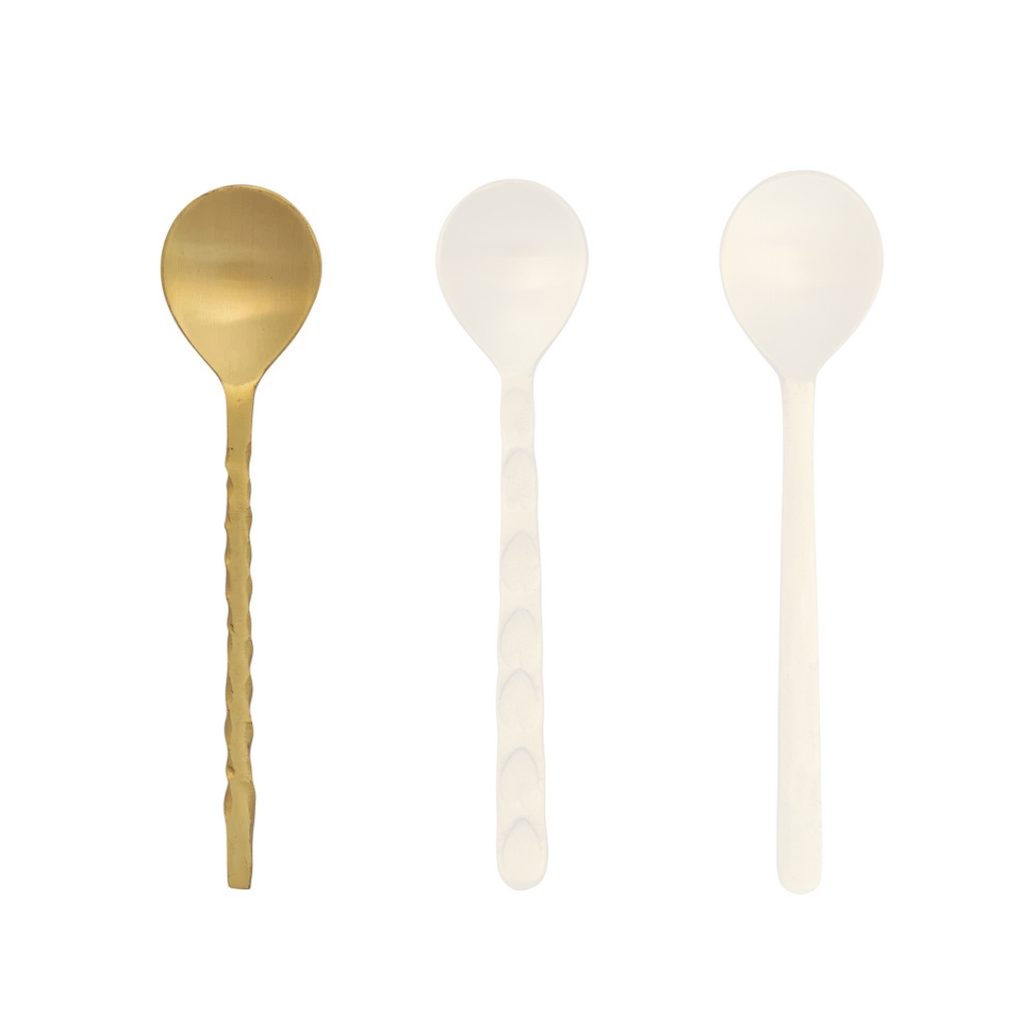 Brass Spoon with Sculpted Handle - Freshie & Zero Studio Shop